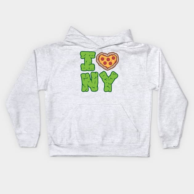 I Pizza NY Kids Hoodie by harebrained